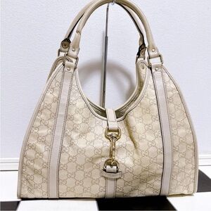 Gucci Cream Designer Handbag
